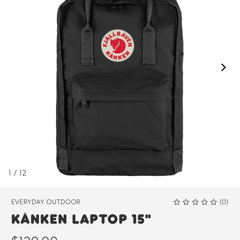 Fjallraven - Kanken Laptop Backpack, Black, 15"